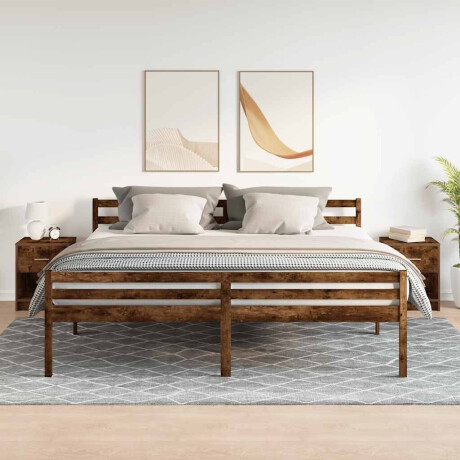 vidaXL Nachtkastjes 2 st met lade 40x34x50 cm gerookt eikenkleurig afbeelding3 - 1