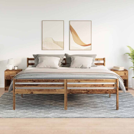 vidaXL Nachtkastjes 2 st met lade 40x34x50 cm oud houtkleurig afbeelding3 - 1