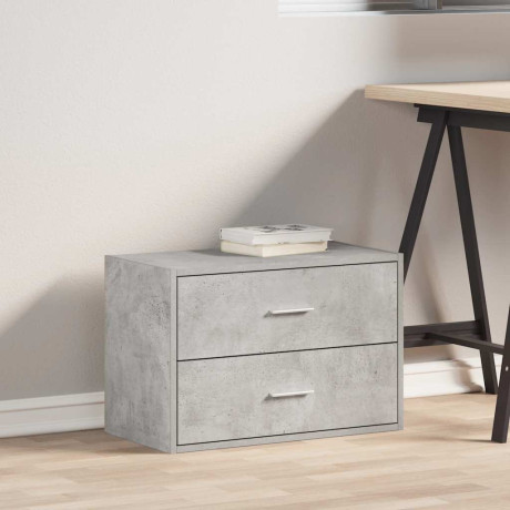 vidaXL Kast met 2 lades 60x31x40 cm bewerkt hout betongrijs afbeelding3 - 1