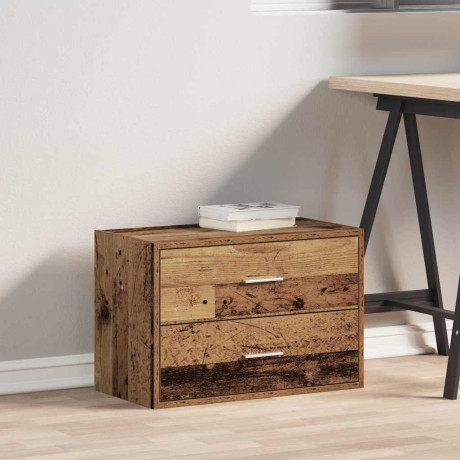 vidaXL Kast met 2 lades 60x31x40 cm bewerkt hout oud houtkleurig afbeelding3 - 1