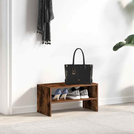 vidaXL Schoenenrek stapelbaar 60x30x30,5 cm gerookt eikenkleurig afbeelding3 - 1