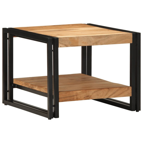 vidaXL Salontafel 50x50x38 cm massief acaciahout afbeelding3 - 1