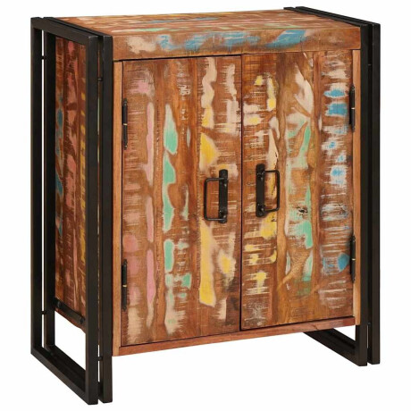 vidaXL Nachtkastje Multikleur 38 x 33 x 58 cm massief gerecycled hout afbeelding3 - 1