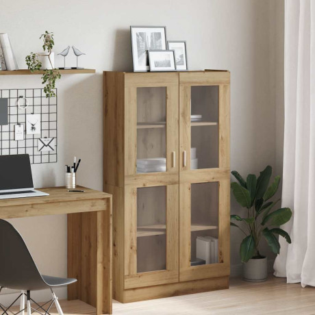 vidaXL Dressoir Artisan Eikenhout 82,5x30,5x150 cm Bewerkt Hout afbeelding3 - 1