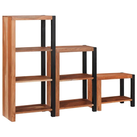 vidaXL Boekenkast 3 pcs Bruin 50 x 30 x 110 cm Massief Acaciahout afbeelding3 - 1