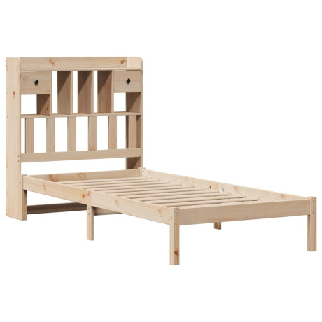 vidaXL Bed met boekenkast zonder matras massief grenenhout 90x190 cm afbeelding3 - 1