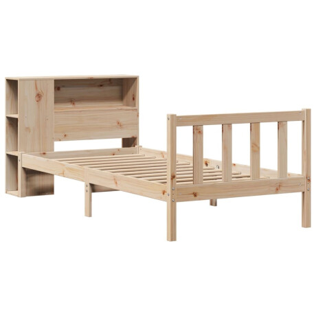 vidaXL Bed met boekenkast zonder matras massief grenenhout 75x190 cm afbeelding3 - 1