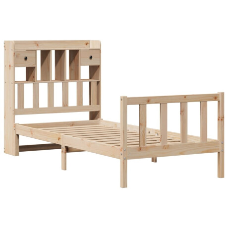 vidaXL Bed met boekenkast zonder matras massief grenenhout 90x190 cm afbeelding3 - 1