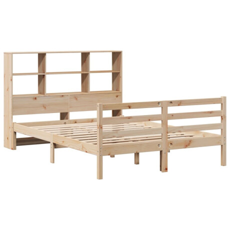 vidaXL Bed met boekenkast zonder matras massief grenenhout 150x200 cm afbeelding3 - 1