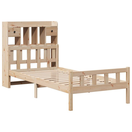vidaXL Bed met boekenkast zonder matras massief grenenhout 90x190 cm afbeelding3 - 1