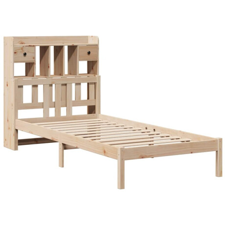 vidaXL Bed met boekenkast zonder matras massief grenenhout 90x190 cm afbeelding3 - 1