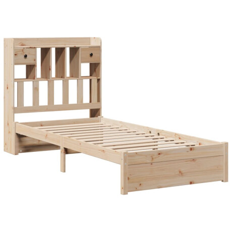 vidaXL Bed met boekenkast zonder matras massief grenenhout 90x190 cm afbeelding3 - 1