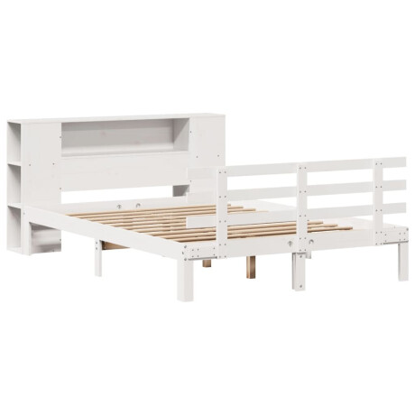 vidaXL Boekenkastbed zonder matras Wit 160x200cm Massief grenenhout afbeelding3 - 1