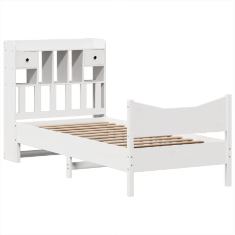 vidaXL Bedframe zonder matras massief grenenhout wit 75x190 cm afbeelding3 - 1