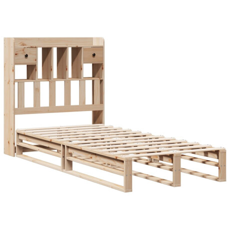 vidaXL Bed met boekenkast zonder matras massief grenenhout 90x190 cm afbeelding3 - 1