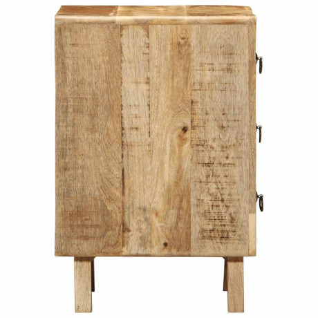 vidaXL Nachtkastje 2 st 37x32x50 cm massief hout ruw mangohout afbeelding3 - 1