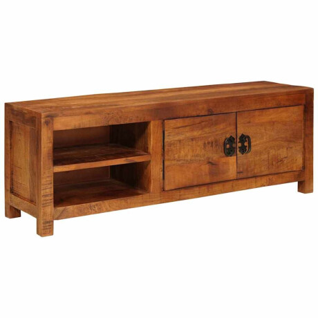 vidaXL TV-kast met plank Bruin 110 x 30 x 40 cm massief mangohout afbeelding3 - 1