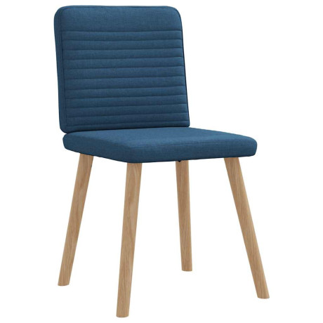 vidaXL Eetkamerstoelen 2 st stof blauw afbeelding3 - 1