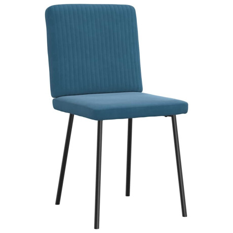 vidaXL Eetkamerstoelen 2 st fluweel blauw afbeelding3 - 1