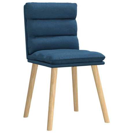 vidaXL Eetkamerstoelen 2 st stof blauw afbeelding3 - 1