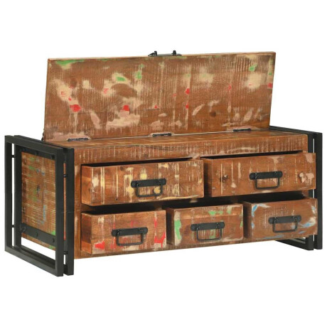 vidaXL Salontafel Bruin 90 x 50 x 38 cm massief gerecycled hout afbeelding3 - 1