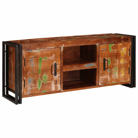 vidaXL TV-kast Multikleur 120 x 30 x 50 cm massief gerecycled hout afbeelding3 - 1