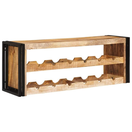vidaXL Wijnrek Bruin 100 x 45 x 33 cm Massief Ruw Mango Hout afbeelding3 - 1