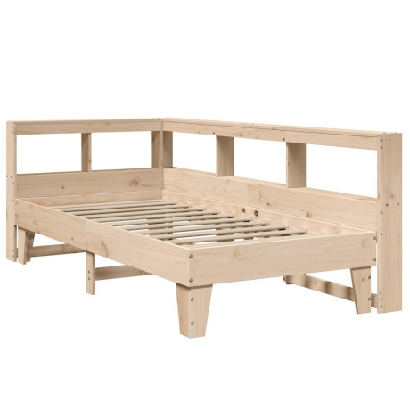 vidaXL Bed met boekenkast zonder matras massief grenenhout 75x190 cm afbeelding3 - 1
