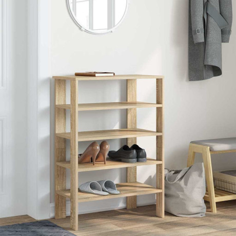 vidaXL Schoenenrek 61x32x87,5 cm bewerkt hout sonoma eikenkleurig afbeelding3 - 1
