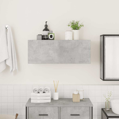 vidaXL Badkamerwandkast 80x25x30 cm bewerkt hout betongrijs afbeelding3 - 1