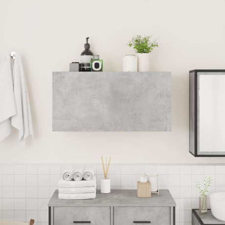 vidaXL Badkamerwandkast 80x25x40 cm bewerkt hout betongrijs afbeelding3 - 1