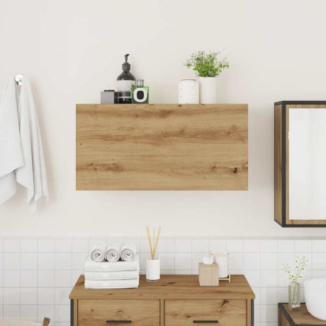 vidaXL Badkamerwandkast 80x25x40 cm bewerkt hout artisanaal eikenkleur afbeelding3 - 1