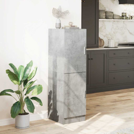 vidaXL Keukenkast 38x41,5x131,5 cm bewerkt hout betongrijs afbeelding3 - 1
