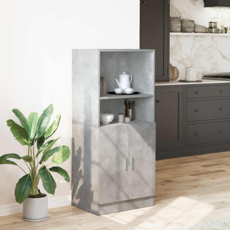 vidaXL Keukenkast 57x41,5x131,5 cm bewerkt hout betongrijs afbeelding3 - 1