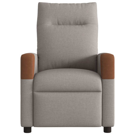 vidaXL Fauteuil verstelbaar stof taupe afbeelding3 - 1