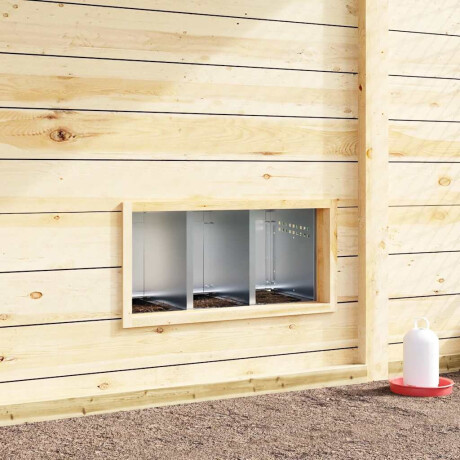 vidaXL Kippennestkast 3 compartimenten wandmontage gegalvaniseerd staal afbeelding3 - 1