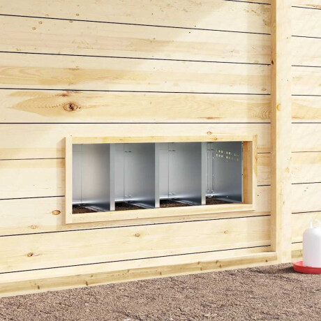 vidaXL Kippennestkast 4 compartimenten wandmontage gegalvaniseerd staal afbeelding3 - 1