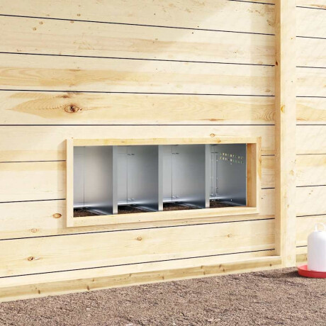 vidaXL Kippennestkast 4 compartimenten met poten gegalvaniseerd staal afbeelding3 - 1