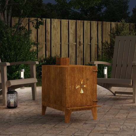 vidaXL Campingkachel 35x50x60 cm cortenstaal afbeelding3 - 1