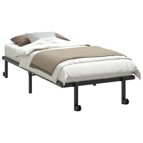vidaXL Bedframe zonder matras opvouwbaar 90x190 cm staal zwart afbeelding3 - 1