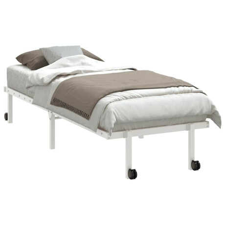 vidaXL Bedframe zonder matras opvouwbaar 80x200 cm staal wit afbeelding3 - 1