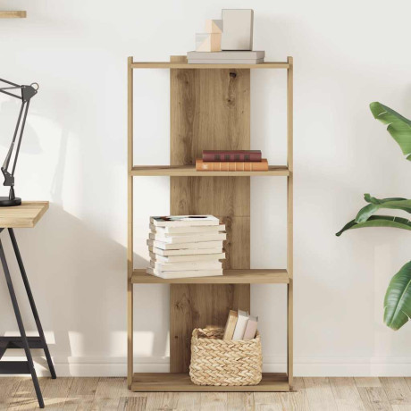 vidaXL Boekenkast 3-laags 60x30x120 cm bewerkt hout artisanaal eiken afbeelding3 - 1