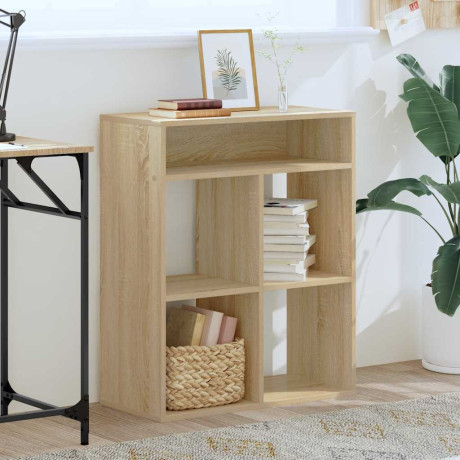 vidaXL Boekenkast 66x31x80 cm bewerkt hout sonoma eikenkleurig afbeelding3 - 1