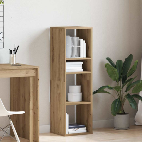 vidaXL Boekenkast 34x31x112 cm bewerkt hout artisanaal eikenkleur afbeelding3 - 1