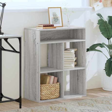vidaXL Boekenkast 66x31x80 cm bewerkt hout grijs sonoma eikenkleurig afbeelding3 - 1