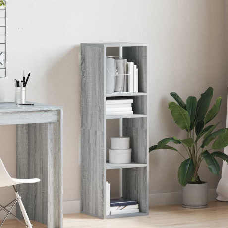vidaXL Boekenkast 34x31x112 cm bewerkt hout grijs sonoma eikenkleurig afbeelding3 - 1