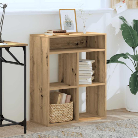 vidaXL Boekenkast 66x31x80 cm bewerkt hout artisanaal eikenkleur afbeelding3 - 1
