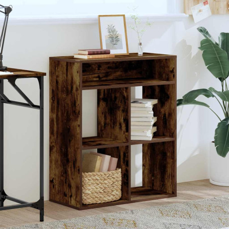 vidaXL Boekenkast 66x31x80 cm bewerkt hout gerookt eikenkleurig afbeelding3 - 1