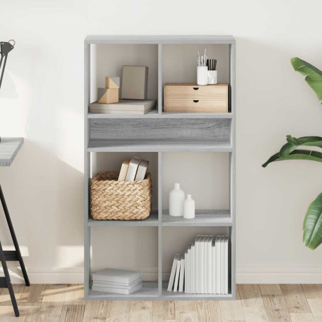 vidaXL Boekenkast 66x31x112 cm bewerkt hout grijs sonoma eikenkleurig afbeelding3 - 1