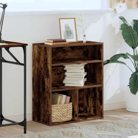 vidaXL Boekenkast 60x30x71,5 cm bewerkt hout gerookt eikenkleurig afbeelding3 - 1